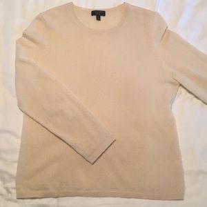 Luxury Cashmere Creme Crewneck Sweater XL